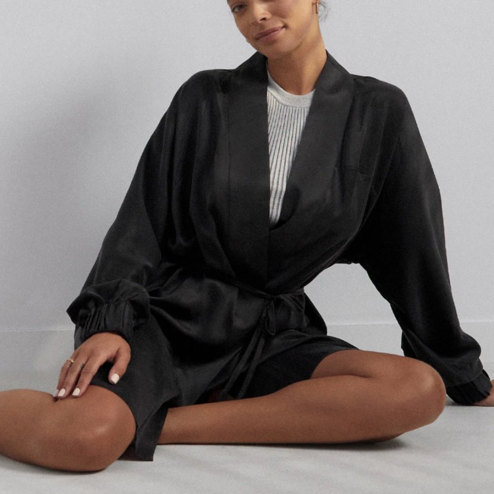 Lunya Washable Silk Robe - M